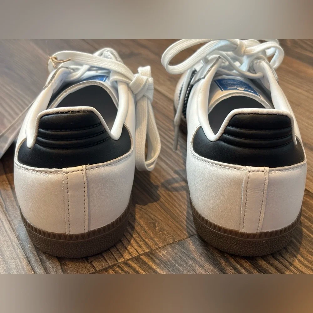 Adidas Samba OG White, Black, and Tan/Gum Sneakers NWT - Picture 7 of 9